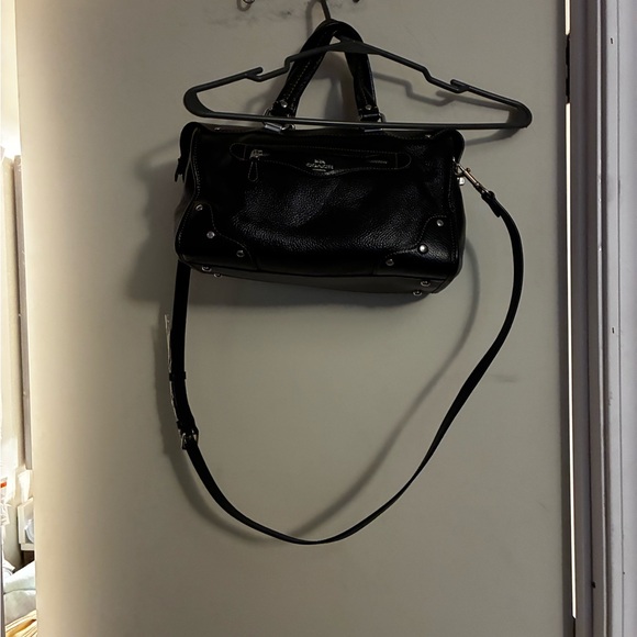 Coach Millie Satchel Handbag Black Leather Great Condition No Flaws No Smells - Picture 7 of 15
